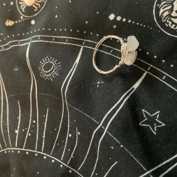 Double rose quartzes ring - Picture 3 of 4